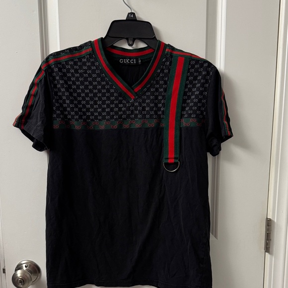 Gucci Other - Gucci Black Tee with Red and Green Accents